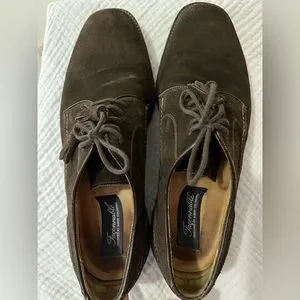 Faconnable Men\'s Dark Brown Suede Oxfords Faconnable | Shoes | Faconnable Mens Suede Leather Lace Up  main image 4